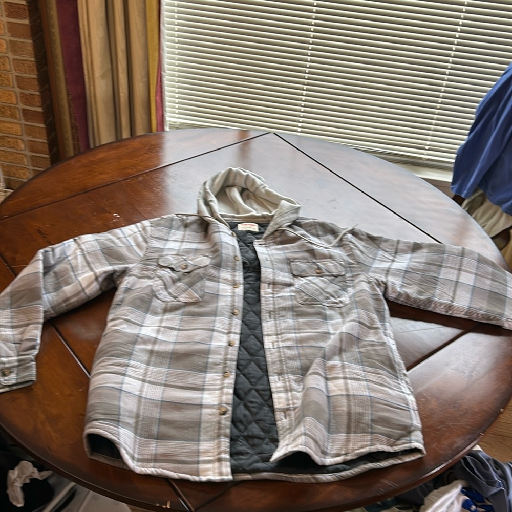 men’s size large quilted shacket